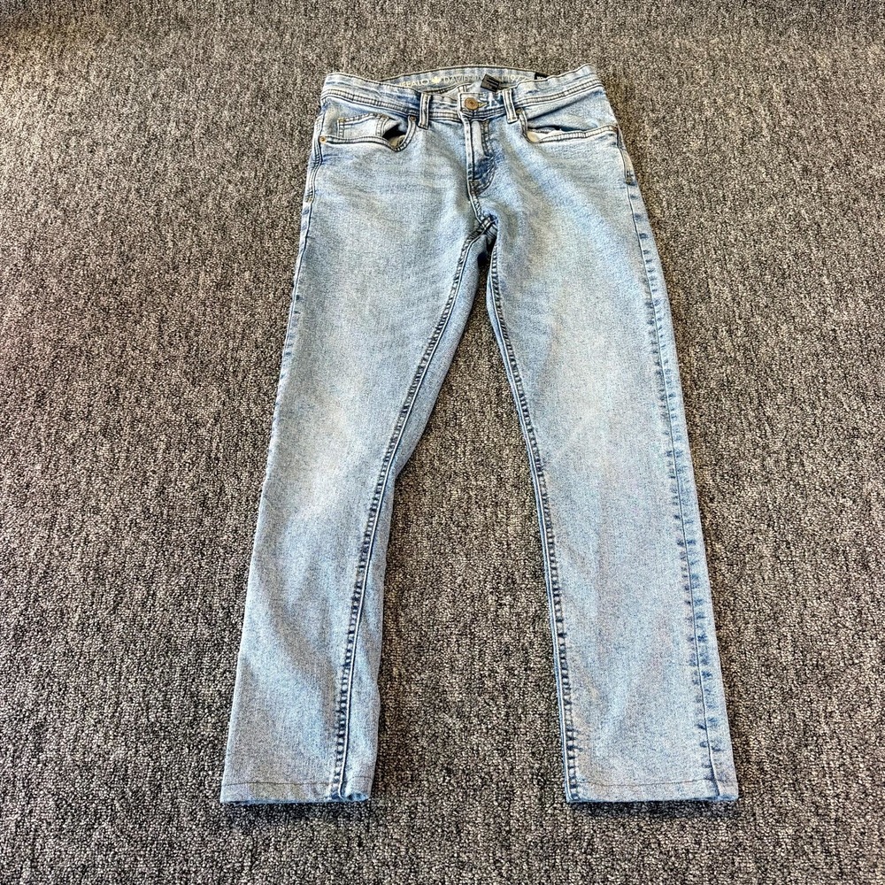Buffalo David Bitton Max-X Skinny Jeans Mens 30x30 Blue Light Wash Denim Cotton